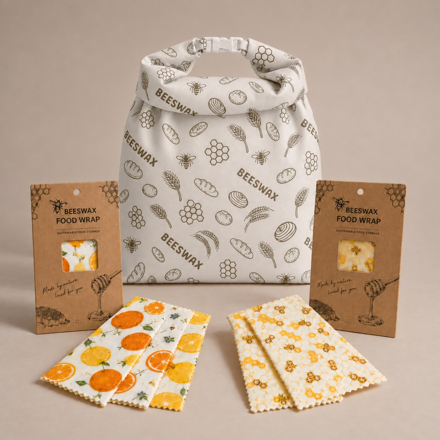 Kitchen large: Vokshus bread bag and 2 beeswax wrap sets