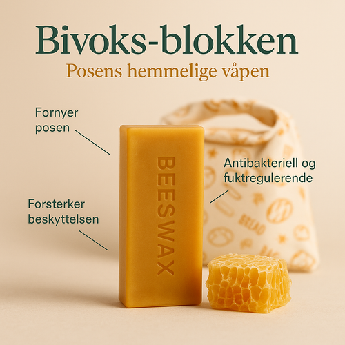 Bivoks-blokken — fornyer posen, antibakteriell og fuktregulerende