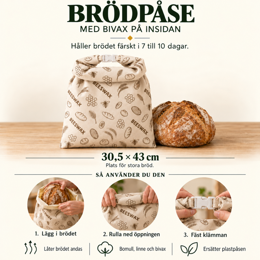 Kjøkken-pakken: Vokshus brødpose og bivokspapir