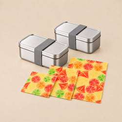 Twee lunchboxen en Sitrus-doeken